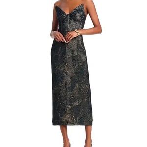 AQUA X Wicked Swirl Jacquard Corset Gown - Bloomingdale’s Exclusive